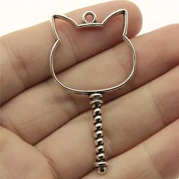 

12pcs 54x29mm Rabbit Head Metal Frame Charm Uv Resin Epoxy Cabochon Setting Bezel Setting Photo Frame
