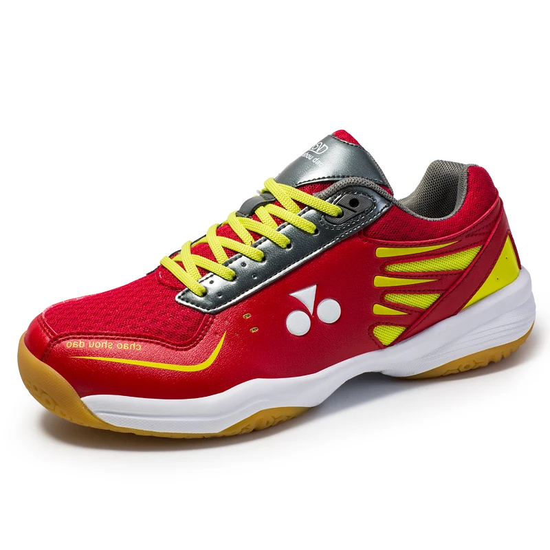 Новинка; Мужская обувь для бадминтона; теннисная обувь; Профессиональные Нескользящие кроссовки для тренировок; специальная обувь для игр; женская обувь для бадминтона - Цвет: red