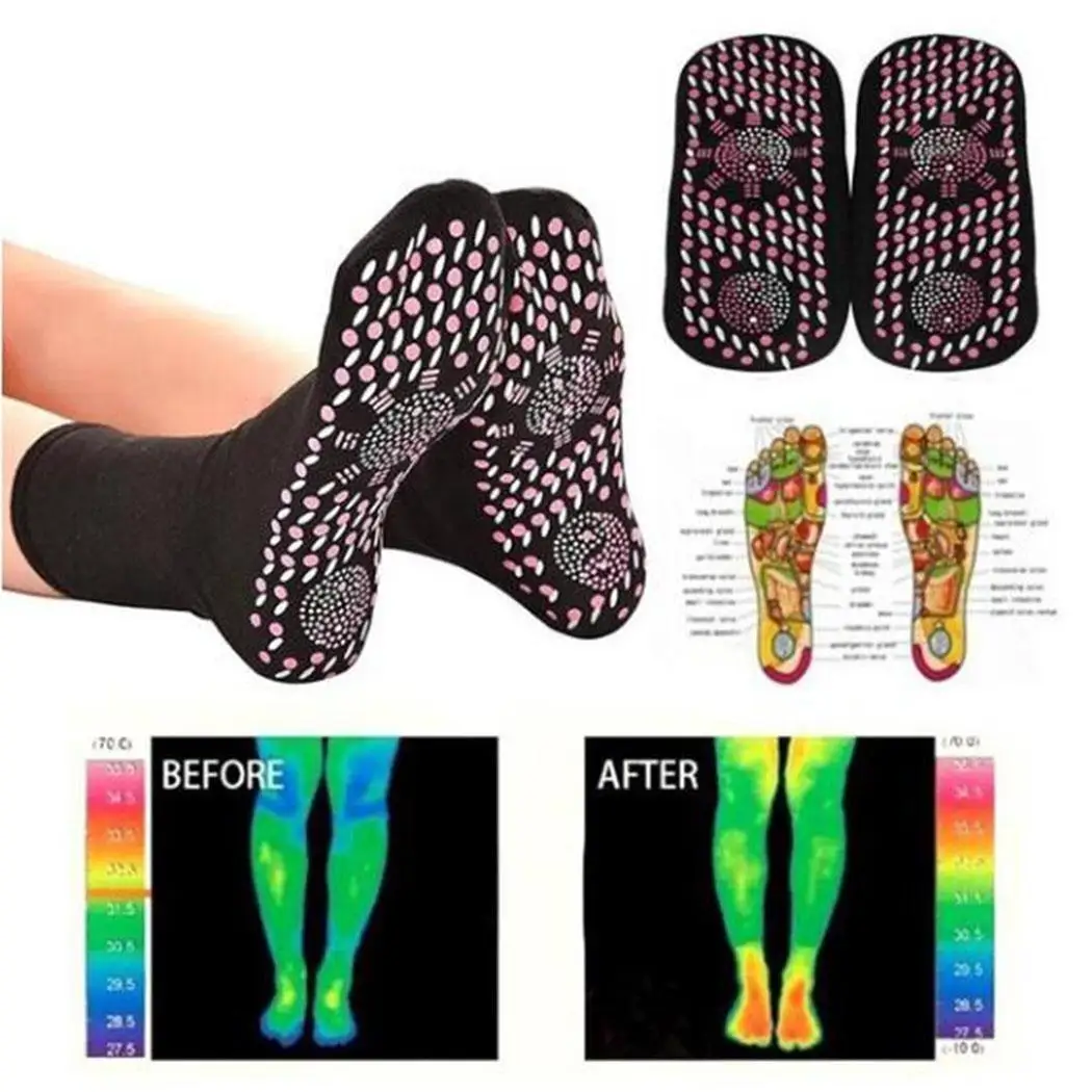 Comfortable Magnetic Socks Therapy Self-Heating Health Care Socks Tourmaline Breathable Massager Winter Warm Foot Care Socks