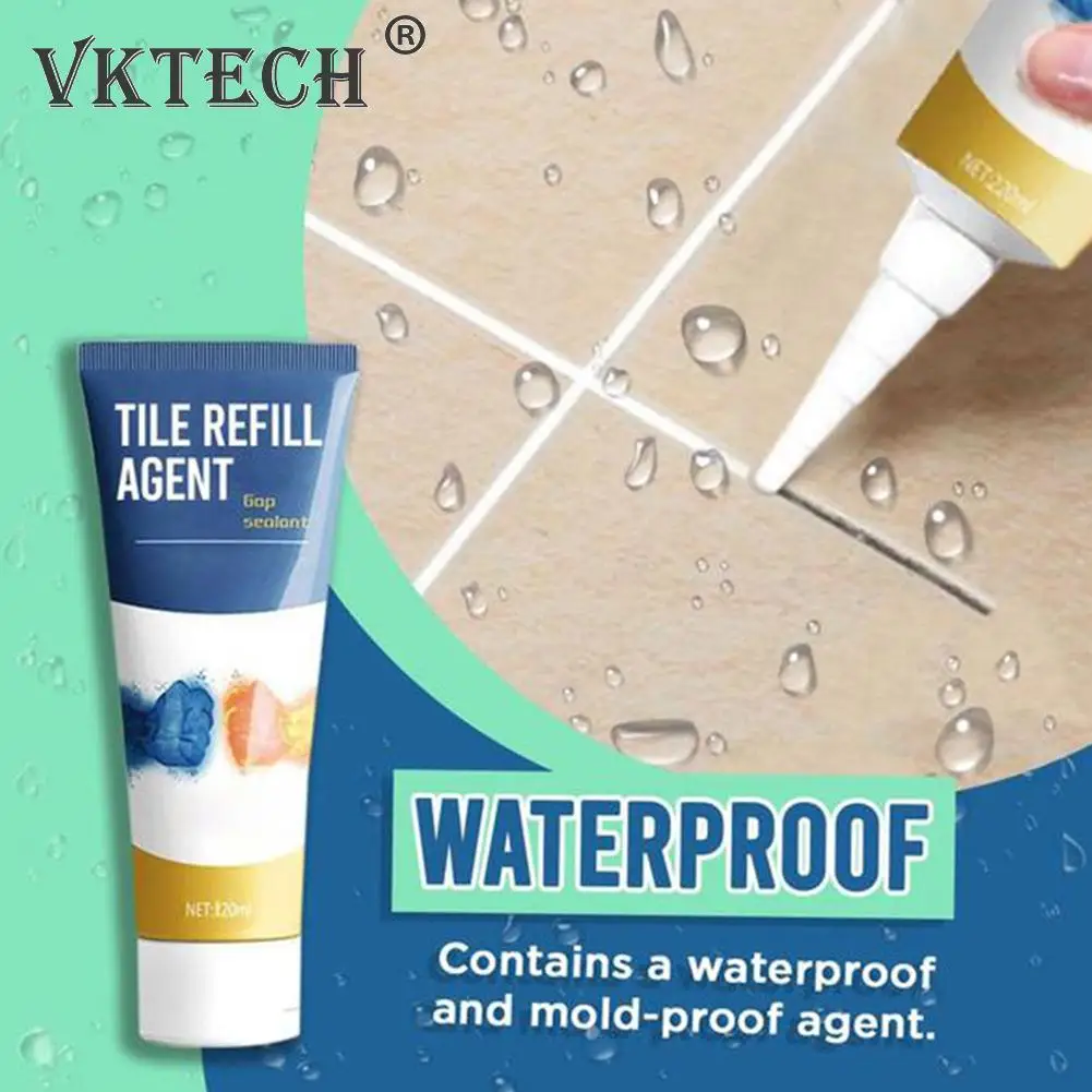 Tile Gap Filler Tile Gap Sealer Porcelain Repair Kit Ceramic Repair Paste Tile Glaze Repair Paste Ceramic Repair Agent Tile Repair Kit Tile Repair Cream Ceramic Tile Repairing Tool Set Waterproof Gap Repair Agent