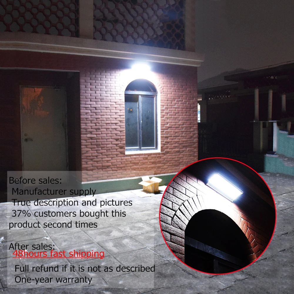 Waterproof 24/48/60 LED Solar PIR Motion Sensor Light Outdoor Garden Light Solar Emergency Wall Solar Lamp 4 Modes