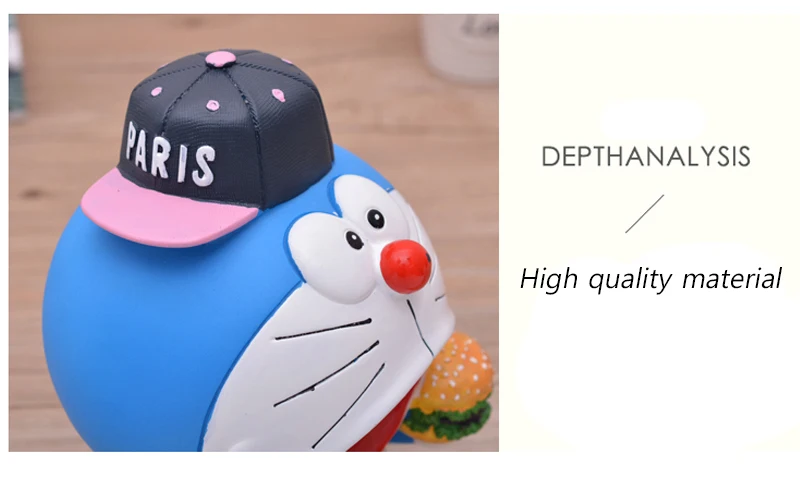 Небьющаяся мультяшная фигурка Doraemon копилка пластиковая Копилка безопасная монета копилка декоративная коробочка аксессуары