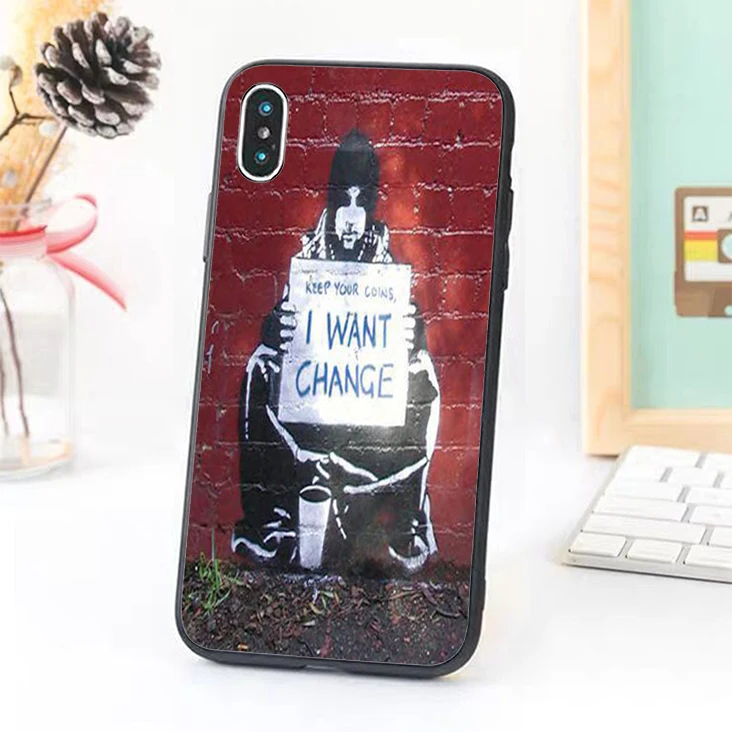 Bernandez 5 5S SE 6 6S TPU чехол для телефона iPhone 7 8 Plus X Xs Max XR Political Banksy я хочу изменить |