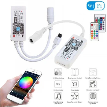 

Magic Home LED Bluetooth Wifi Controller Addressable RGB cct RGBW remote Alexa Google For SK6812 WS2812B LED Strip