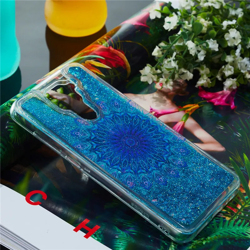 Redmi Note 9 Soft Case on For Funda Xiaomi Redmi Note 9 Case Xiomi Redmi Note 9 Cover Dynamic Liquid Glitter Phone Cases Etui xiaomi leather case case