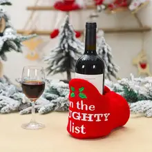 Рождественская одежда украшение для вина красные бутылочные крышки Сумки Снеговик Санта Клаус Одежда для дома Рождество ужин вечерние подарок cubertetia de mesa navidad# 3F