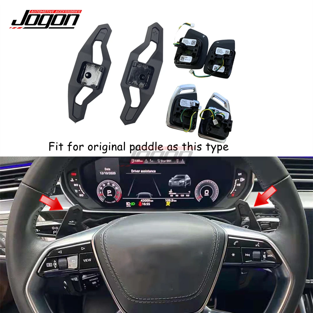 

For Audi A6 S6 A7 4K A8 S8 A4 S4 B9 A5 S5 B9 Q3 E-TRON 2020+ Replace Steering Wheel Paddle Extension Shifter Car Accessories