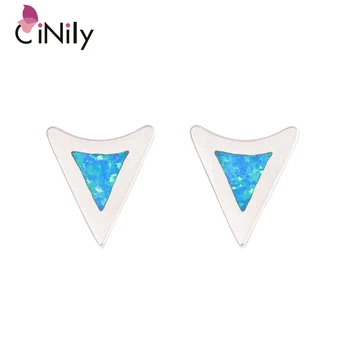 

CiNily Created Blue Fire Opal Silver Plated Wholesale Fashion for Women Jewelry Engagement Earrings 12mm OH4576