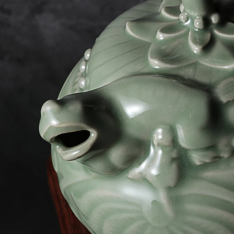 Celadon Китайский кунг-фу керамический чайник с ситечком ручной работы Дракон цветок чай пуэр фарфор самовар Кунг Фу чайная посуда