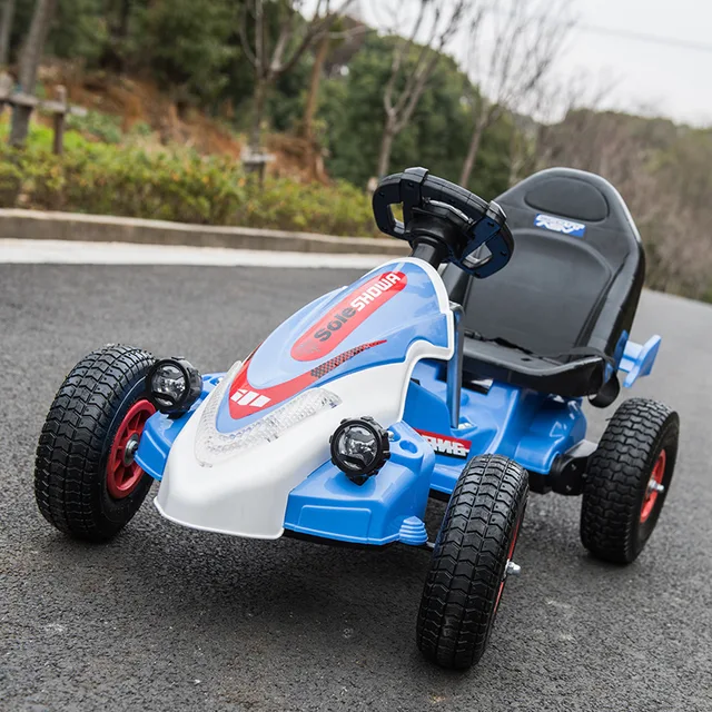 Children's Electric Car Dual-drive Four-wheel Inflatable Rubber Tire Drive Kart Remote Control Electric Car for Kids Ride on 3