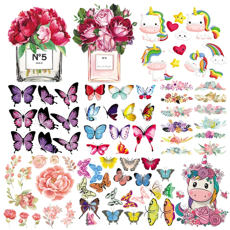 WSIRU 6PCS Iron On Decals Design Butterfly Sunflower Iron On Patches for Clothing T Shirt Jean Jackets Hoodie Backpacks Hats Washable Thermal Transfer Stickers for Clothes Pillow WSIRU 6PCS Iron On Decals Design Butterfly Sunflower Iron On Patches for Clothing T Shirt Jean Jackets Hoodie Backpacks Hats Washable Thermal Transfer Stickers for Clothes Pillow