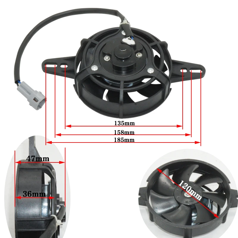 Motorcycle Performance Radiator Fan Rotating Blades 200 cc to 250 cc Scooters In Cooler NC250 ATV motorcycle cooling fan