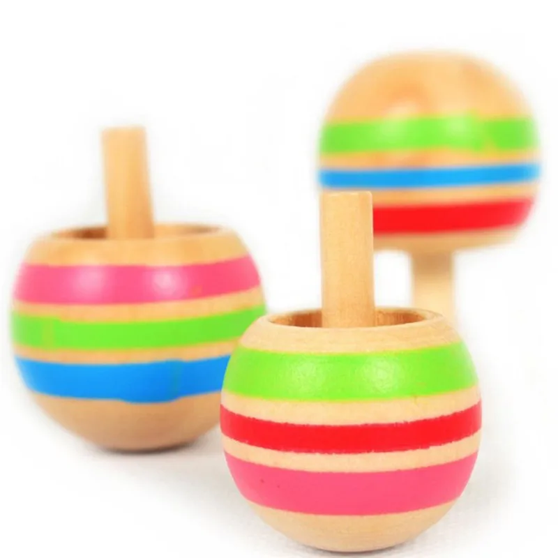 Wooden gyro toy 3pcs Magic Tippe Top Self-inverting Spinning Spinner Wooden Toy zabawki dla dzieci juguetes #3S27 (2)