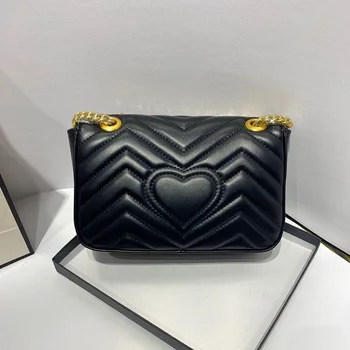 

Fashion V Pattern Designer Shoulder Bags For Women Famous Brand Female Messenger Bag With Logo Convertible Chain Small Handbags
