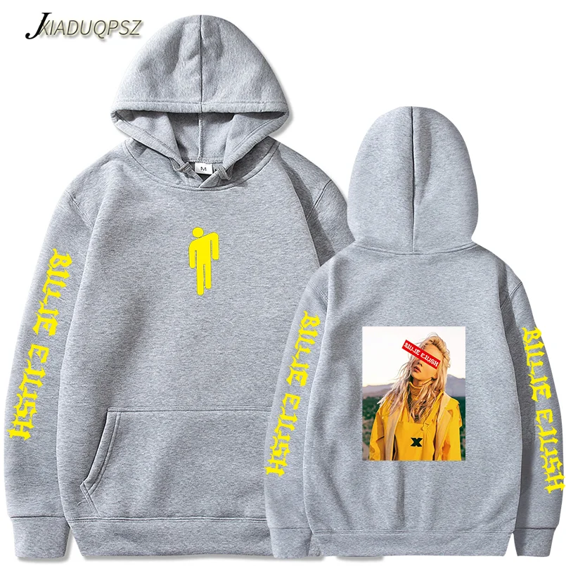 WM62 Grey Новое поступление года; толстовка Billie Eilish с принтом для мальчиков и девочек; свитер Harajuku; повседневные толстовки; Лидер продаж; толстовки Kpop; 3XL - Цвет: WM62 Grey