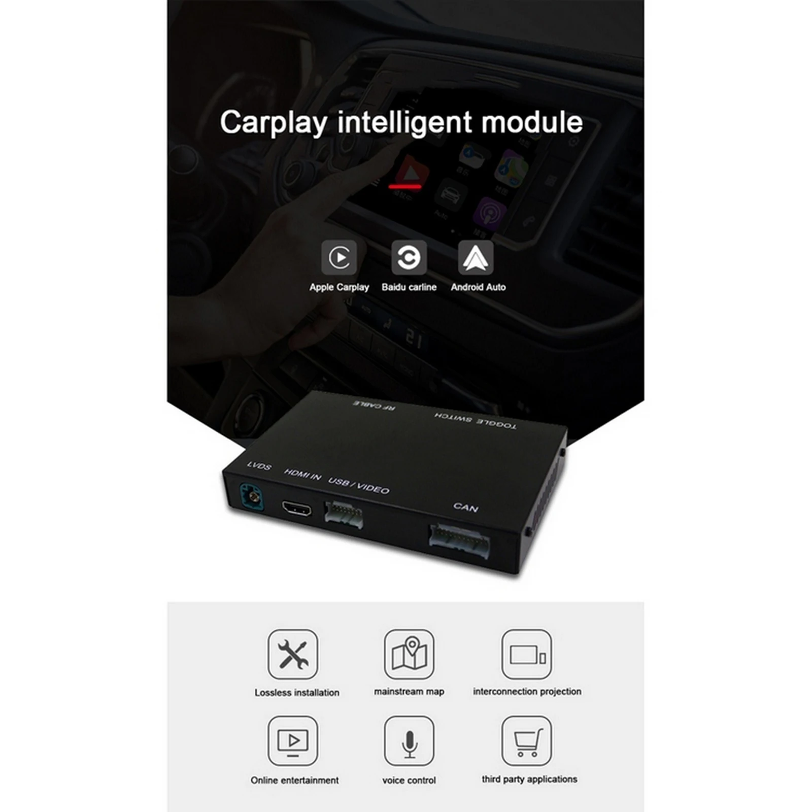  Ai ڽ USB-AUX - ī÷, ȵ̵ ڵ ̽ ڴ,  2015-2019 XC60 S60 V40 V60 