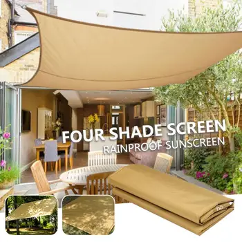 

Shade Screen Square Camping Mat Durable Beige Portable Outdoors Awning Practical Shade Canopy Gazebo Tent Cloth Travel