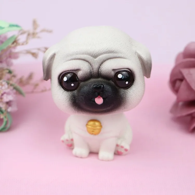 Cute Dog Shaking Head Car Ornament Car Dashboard Decoration Resin Car Dashboard Toys Car Accesorios Best Gift Akcesoria Do Auta