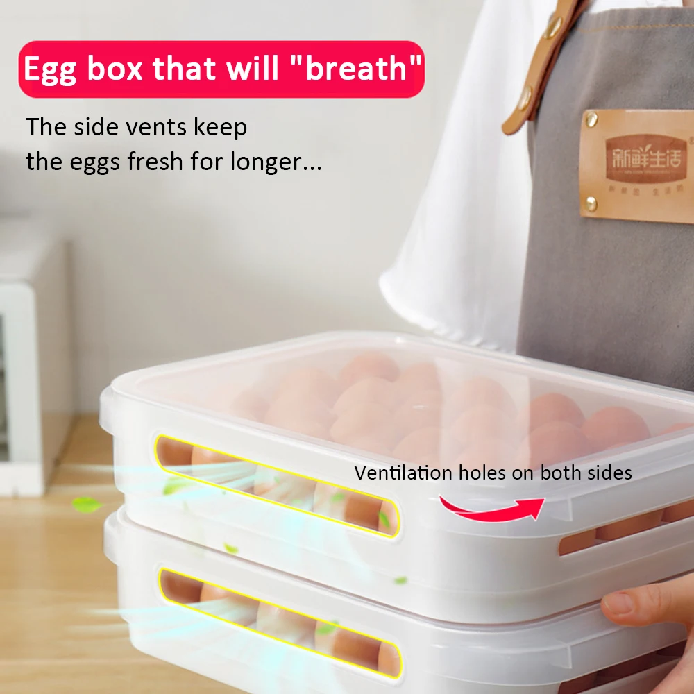 Пластиковые яйца холодильник коробки 24 Отверстия ящик для хранения яиц Органайзер коробка кухонный аксессуар-контейнер пластиковый контейнер