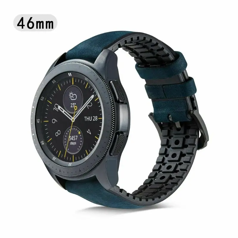 Силиконовый кожаный ремешок для часов Quick Release Браслет замена для samsung Galaxy Watch 46 мм/42 мм для samsung S3 SM
