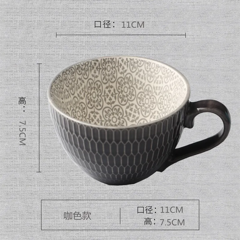 Pale grey Креативная оригинальность, индивидуальная микроволновая печь для завтрака, керамика, чашка Марка, ручная овсянка, напиток, вода, молоко, кофе, кружка, посуда для напитков - Цвет: Pale grey