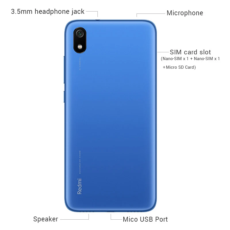 Глобальная версия Xiaomi Redmi 7A 7 объемом 2 ГБ Оперативная память 32GB Встроенная память мобильного телефона 5,4" Snapdargon 439 Octa core 4000 мАч Батарея 12MP Камера