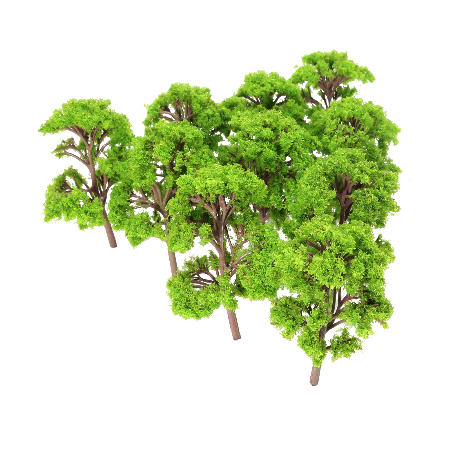 10pcs Plastic 12cm Trees Model Garden Wargame Train Railway Architectural Scenery Layout 1:75-100 Scale images - 6