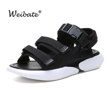 

WEIBATE Sports Sandals Women Summer New Women Sandals Wild Fashion Simple Ladies Black Casual Non-slip Flat Shoes