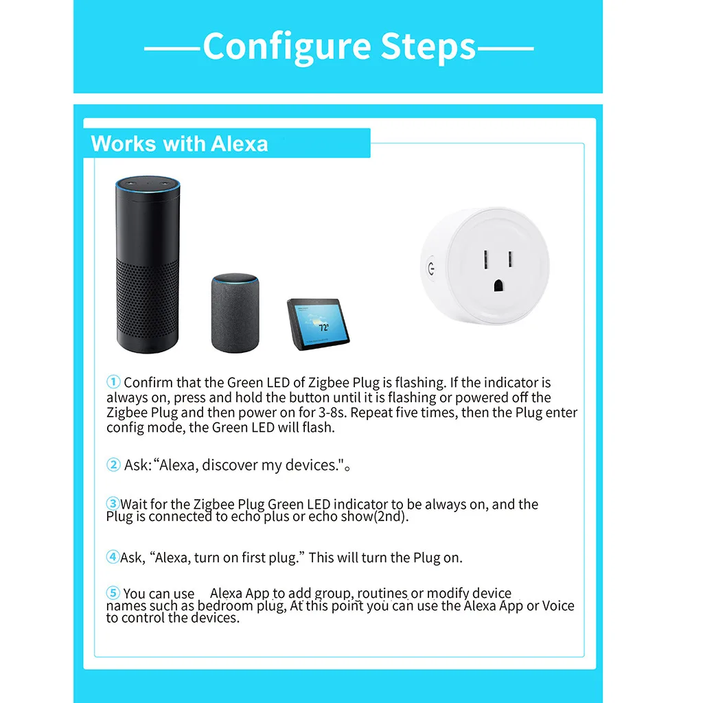 EPULA Smart Plug умная розетка США Plug Переключатель для Amazon Alexa Smart Hub приложение Управление смарт-розетка с переключателем модуль
