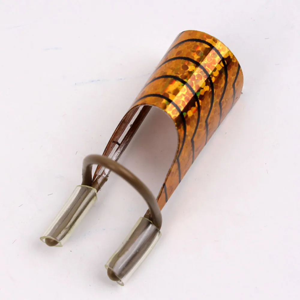 Newly High Quality 5Pcs Gold Nail Form Reusable UV Gel Acrylic French Tips Nail Art Extension Guide Form Tool 30p119