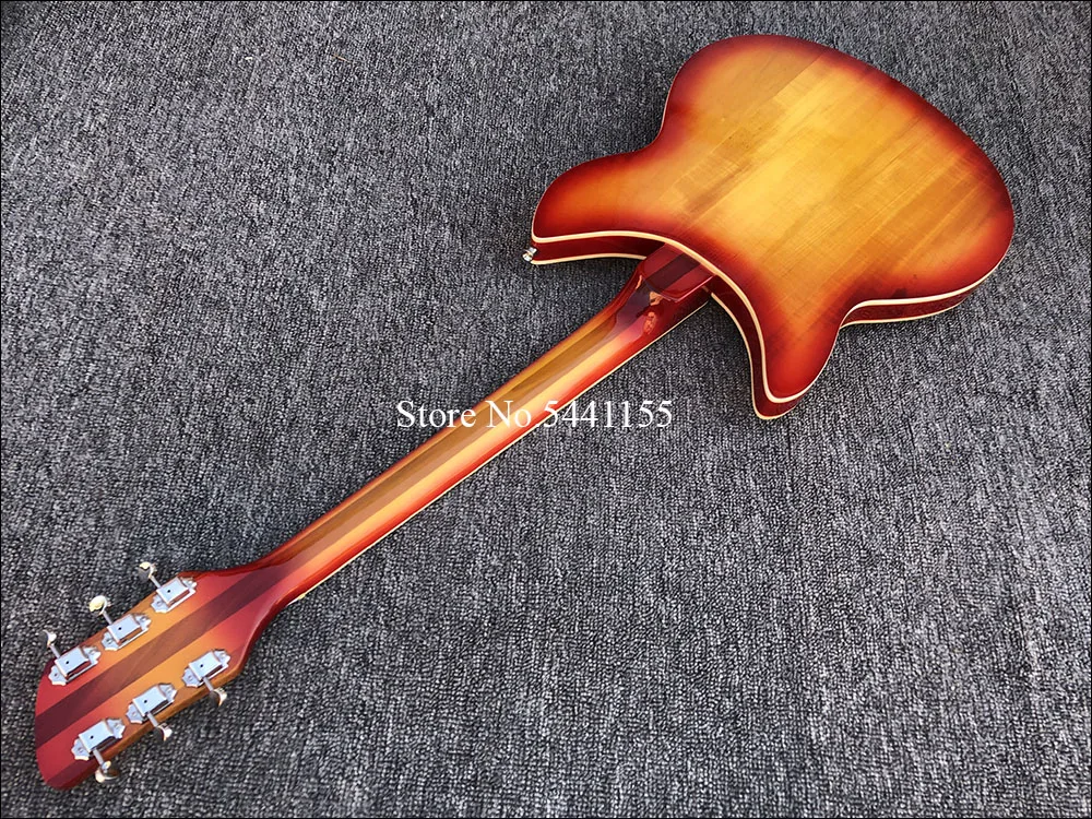 Высокое качество 6 струнная электрогитара, Ricken Sunset burst электрогитара с R хвостовой частью