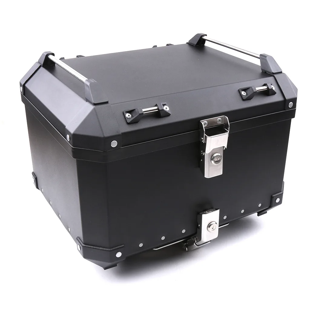 

40L 50L 60L Universal Motorcycle Rear Toolbox Trunk Storage Tool Box waterproof Luggage Helmet Lock Case Aluminum Accessories