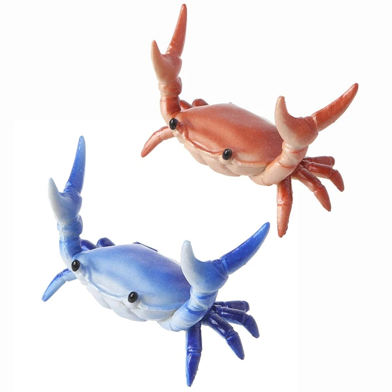 

2 Pcs New Creative Cute Crab Pen Holder Weightlifting Crabs Pen Holder Bracket Storage Rack Gift Stationery,Red & Blue