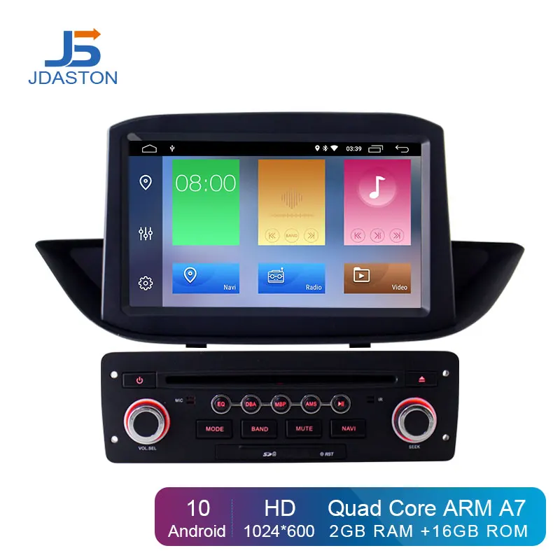 JDASTON Android 10 автомобильный dvd-плеер для peugeot 308 2010- gps навигация Wifi Мультимедиа стерео 1 Din автоаудио ips