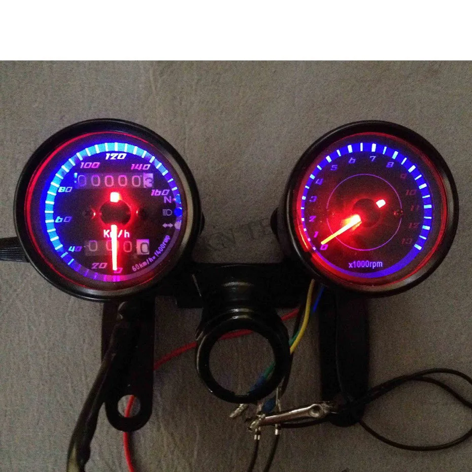 Мотоциклетный спидометр одометр светодиодная подсветка Тахометр для YAMAHA drag star mt