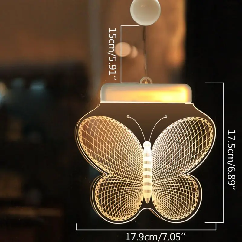USB 3D Room Decorative String Light Wedding Party Home Bedroom Store Decor
