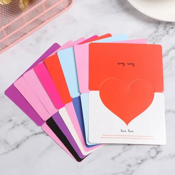 

10PC Love Heart Shape Place Invitations Cards Name Message Greeting Card Valentine's Day Gift Wedding Party Table Decor Supplies