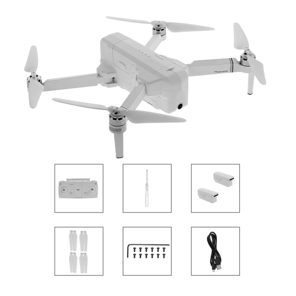 SJ R/C F11 5G Wifi FPV gps бесщеточный Дрон с камерой 1080P 120 широкоугольный следущий за мной Радиоуправляемый квадрокоптер с 3 батареями - Цвет: whtie 2 batteries