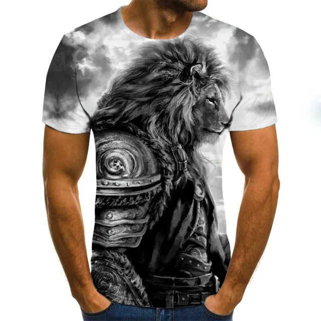 Fashion Trend 3D printing Tiger Men  T-Shirt Casual O-Neck Summer Selling Short Sleeve Oversized T-Shirt Comfortable StreetTops TXU-1546