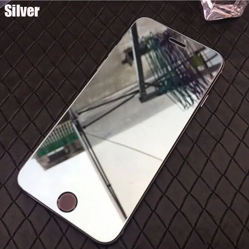 Colorful Mirror effect Tempered Glass for iPhone 6 6S 7 8 Plus Screen Protector for iPhone X XR XS Max 5S 5C SE Protective Film