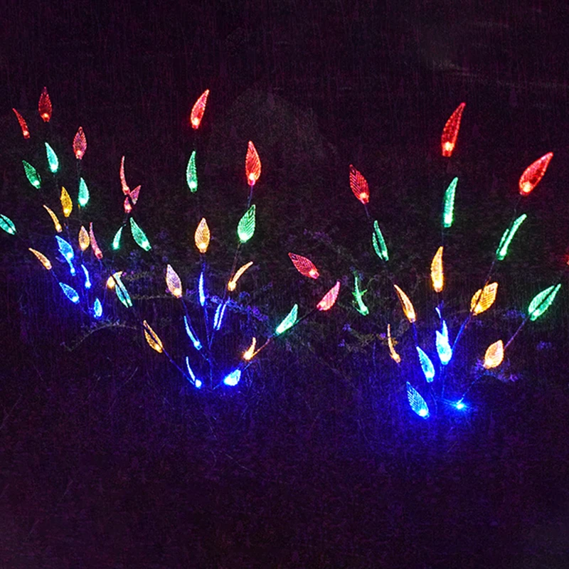 

Outdoor Garden Lawn LED Solar Powered Branch Tree Leaf Flower Lights Stylish Ornamental Branch Tree Leaf Solar Powered