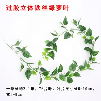 

Shop Imitate Leaves Flower Vine Artificial Flower Vine Mountain Climbing Leaf Rattan Green Leaf Grape Tiger One Orchid/bouquet P