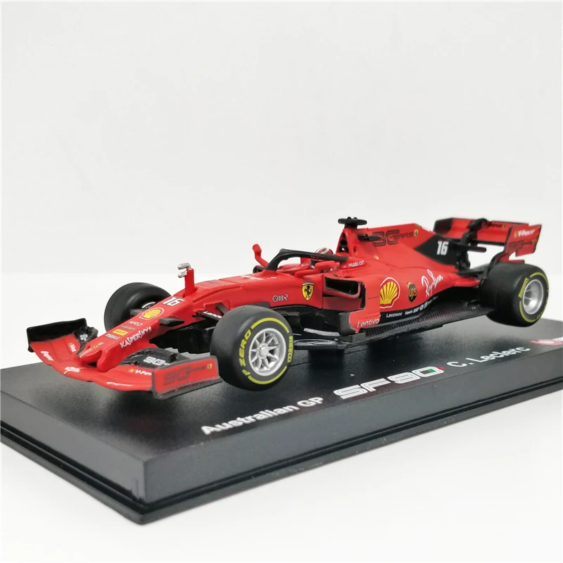 BBurago 1:43 F1 SF90#5 Sebastian Vettel#16 Charles Leclerc Signature Series гоночный литой автомобиль - Цвет: No16 Charles Leclerc