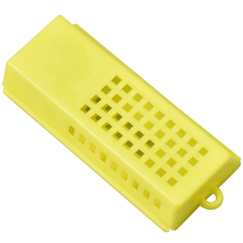 50 Pcs Bee Cage Beekeeping Transport Cage Long Yellow Beekeeping Tool Mail Bee Multi-Function Plastic Prisoner King Cage Anti-Be