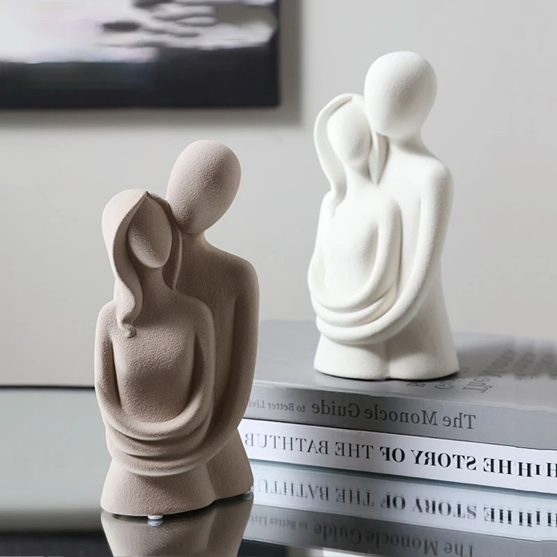 Home Decor Ceramic Couple Sculpture & Statue Living Room Display