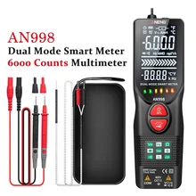 Multimètre numérique automatique AN998, comptage numérique automatique 6000, multimètre professionnel, testeur de tension AC/D, outil de voltmètre