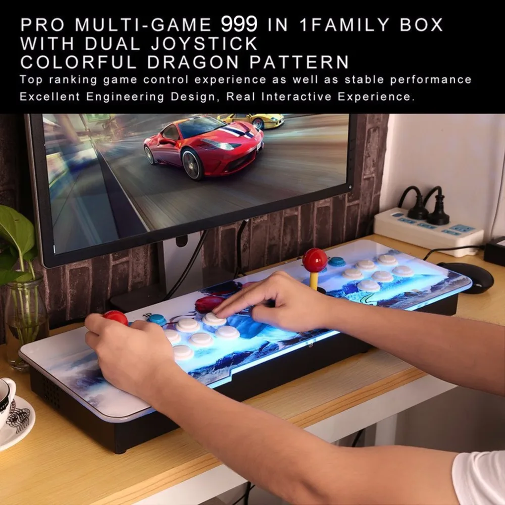 999 в 1 домашний ТВ монитор многопользовательский игровой контроллер игровой консоли Набор двойной джойстик консоль Поддержка HDMI VGA