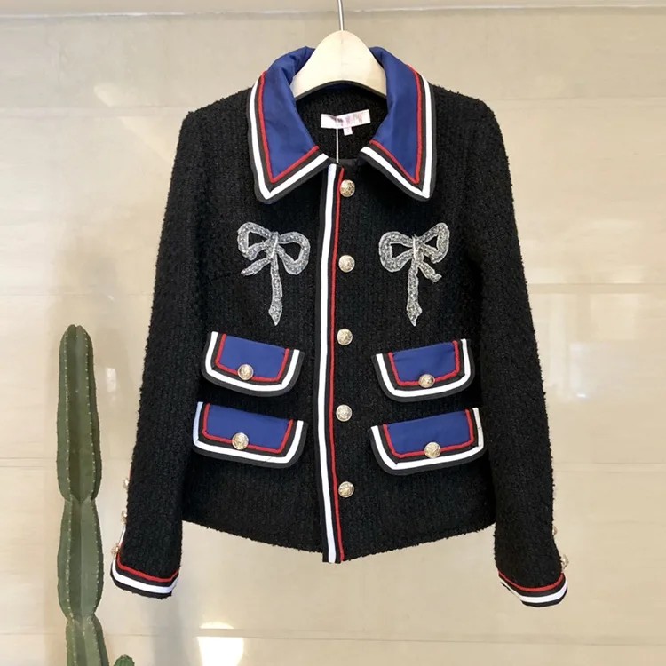 

2020 Winter Clothes Chic Go Show Socialite Temperament Lapel Small Xiangfeng Slim Fit Thick Woolen Coat Female Short Money