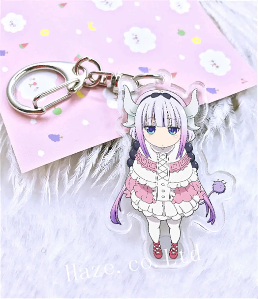 Акриловые брелки Miss Kobayashi's Dragon Maid Kanna Kamui кольцо для ключей подарки друга|Игровые