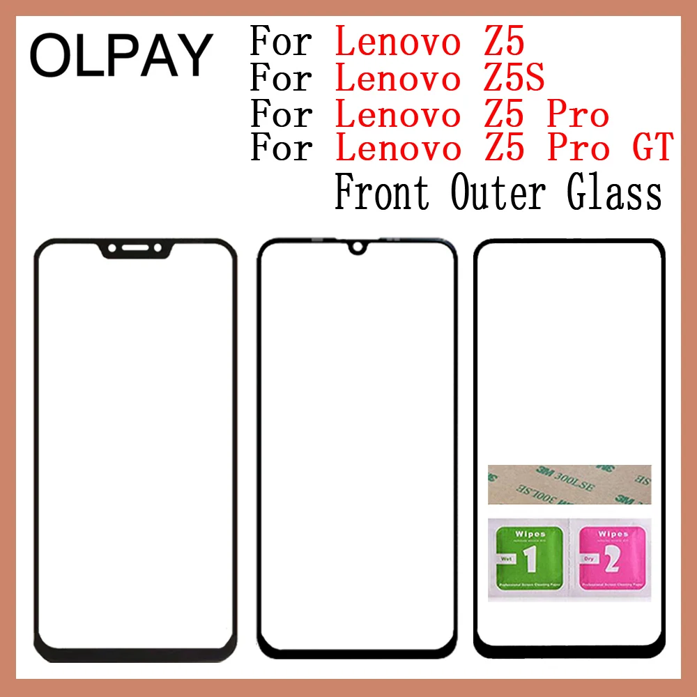 OLPAY сенсорный экран для lenovo Z5 Z5S Z5 Pro Z5Pro GT панель передняя внешняя стеклянная Сенсорная панель экрана для замены деталей